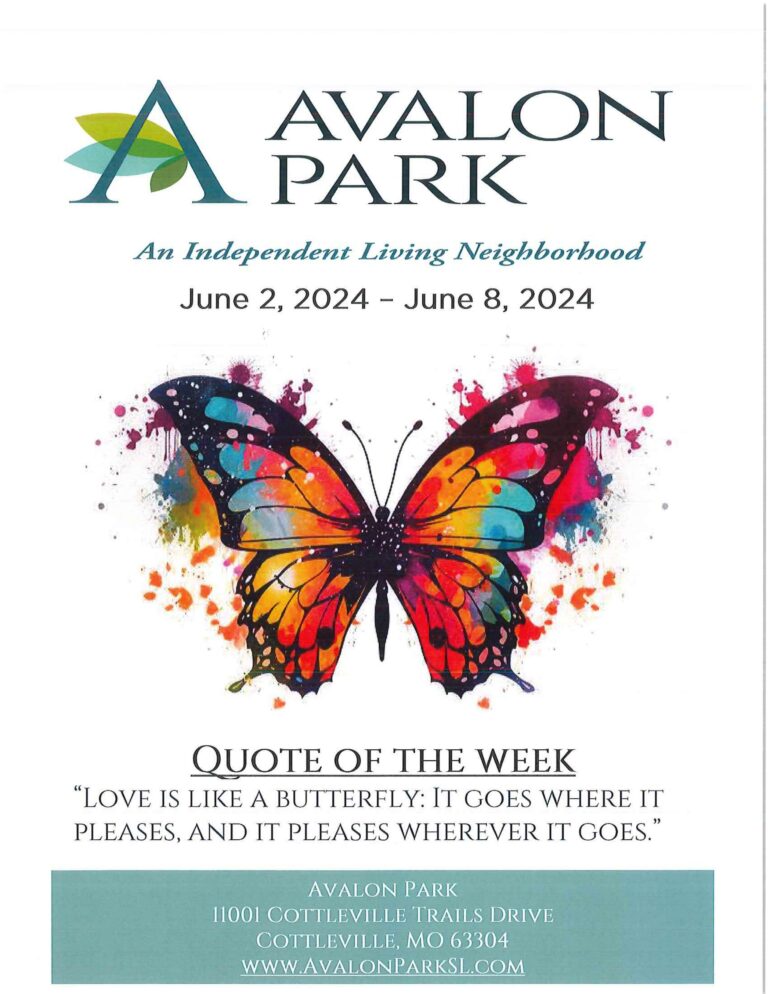 Senior Living Cottleville MO - Avalon Park’s Upcoming Events