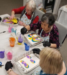 Senior Living Cottleville MO - Learning How to Create "Paint Pours"