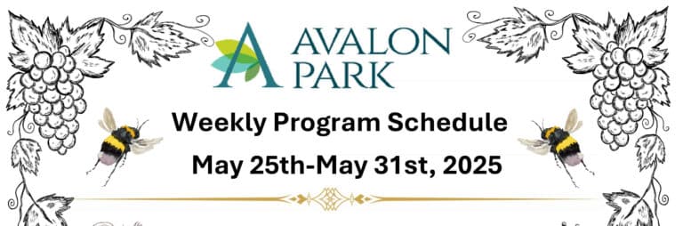 Senior Living Cottleville MO - Avalon Park’s Upcoming Events May 25th - May 31st