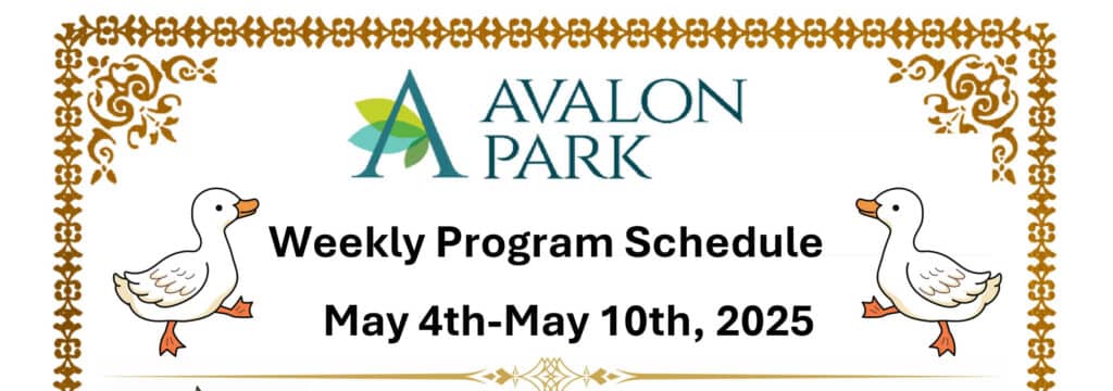 Senior Living Cottleville MO - Avalon Park’s Upcoming Events May 4th - May 10th