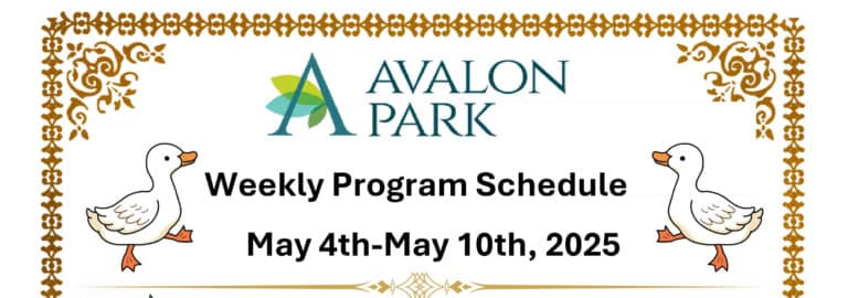 Senior Living Cottleville MO - Avalon Park’s Upcoming Events May 4th - May 10th