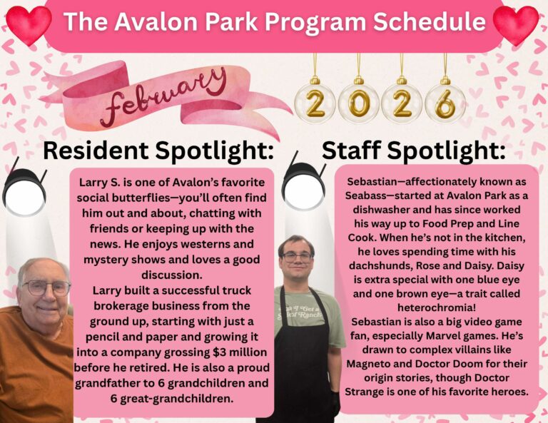 Senior Living Cottleville, MO - Avalon Park’s February 2026 Programs and Events